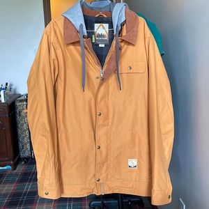 Burton Cream Dryride Snow Jacket Size Large